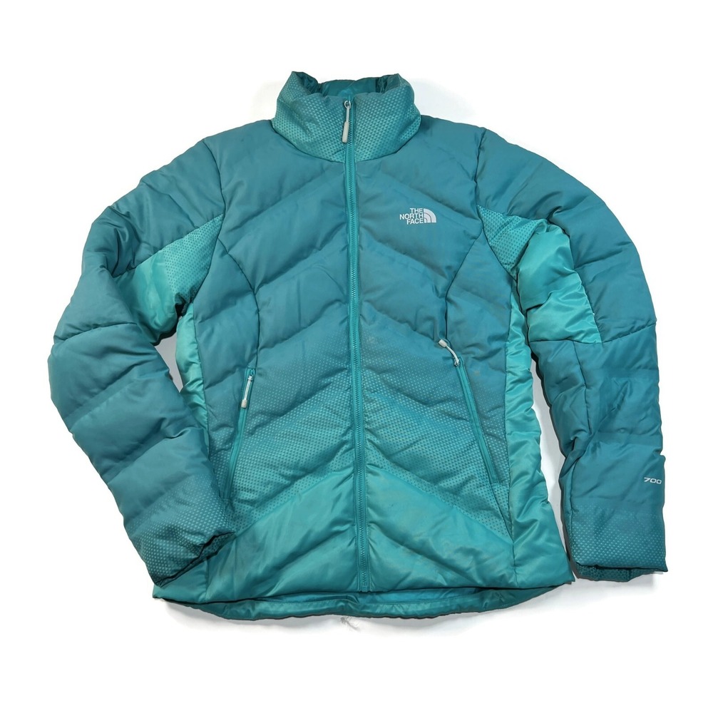 The North Face 700 Down Jacket Womens Small Fuseform‎ Dot Matrix Green Puffer